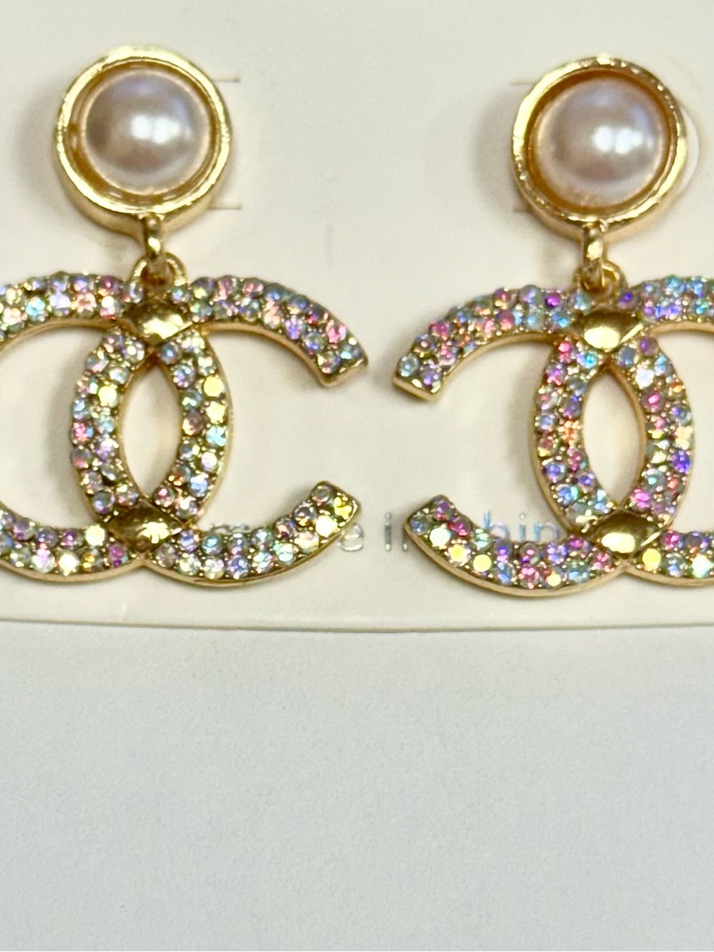 Modern and fancy logo earrings
